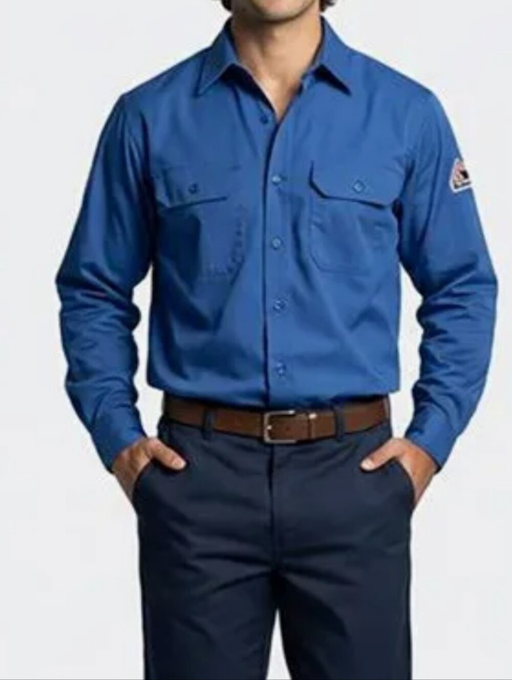 Bulwark Protective Apparel Flame Resistant Long Sleeve Button-Down Shirt
